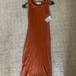 Women's Sleeveless Rust Dress